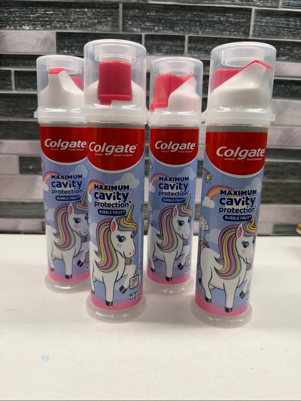 4 - Colgate Kids Maximum Cavity Protection Pump Toothpaste Bubble Fruit Flavor